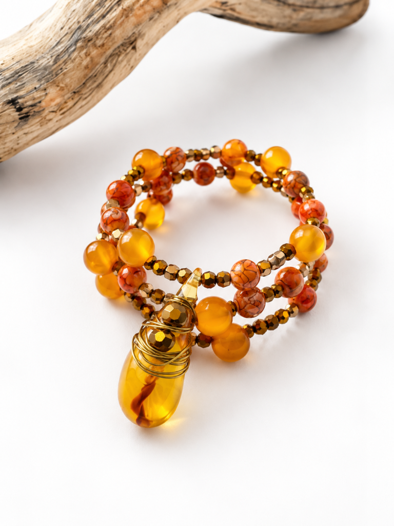 Pulsera artesanal Lava de Ámbar